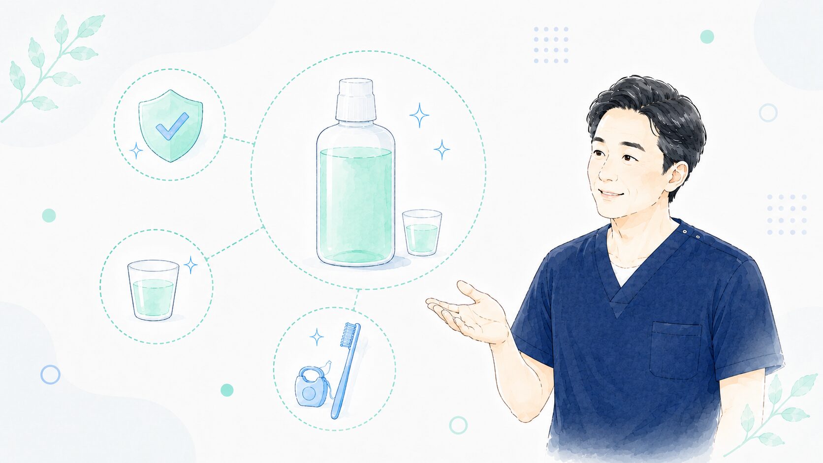 ハビットプロの特徴まとめを説明する歯科医師