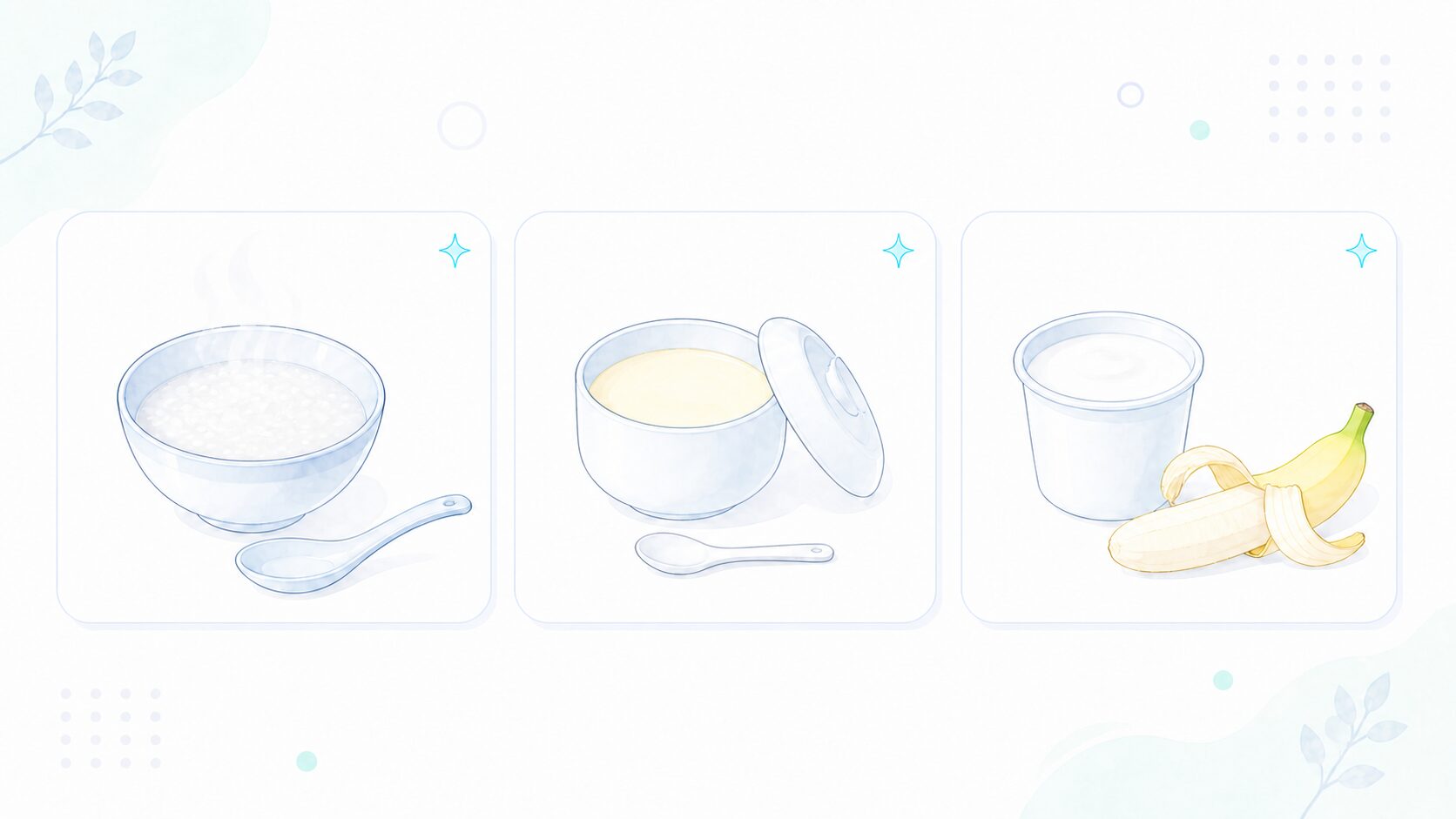 口内炎のときにしみにくい食事の例3つ